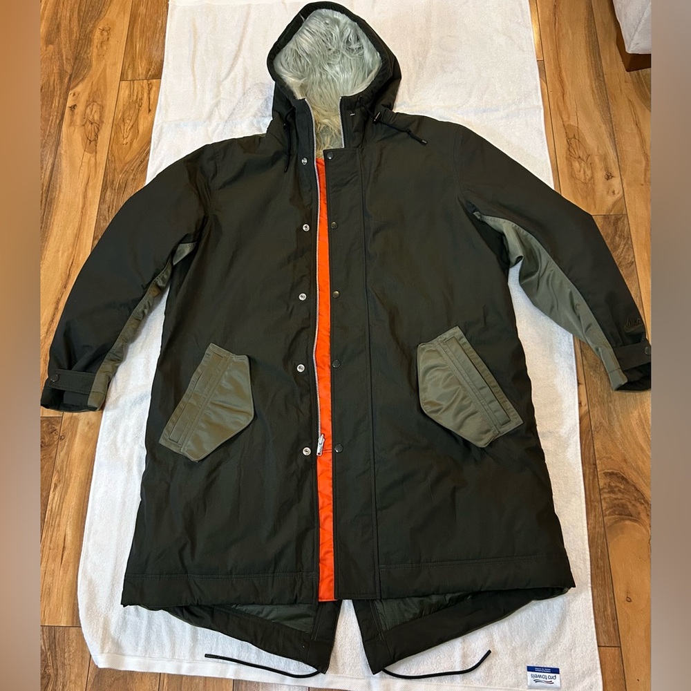 Nike Sportswear Therma-Fit White Space Parka DD6775-355 Sequoia Size Large